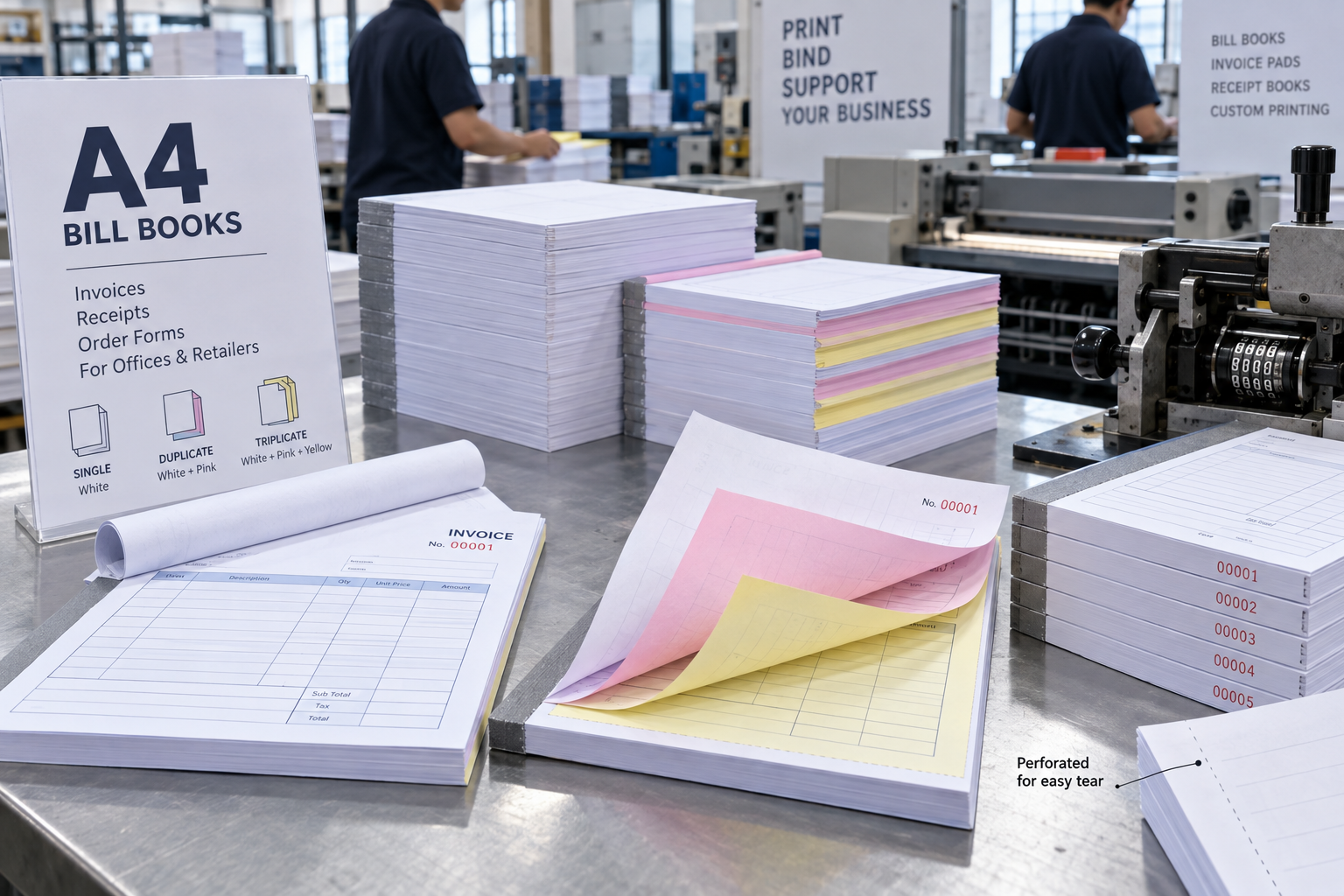 A4 Size Bill Book Printing