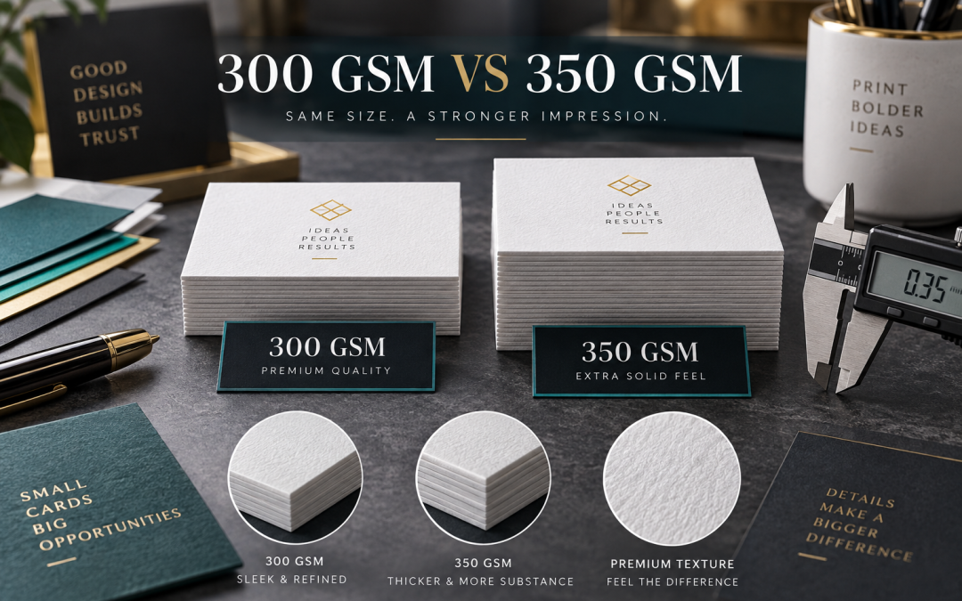 Business Card Printing: 300 GSM vs 350 GSM – Which Is Better?