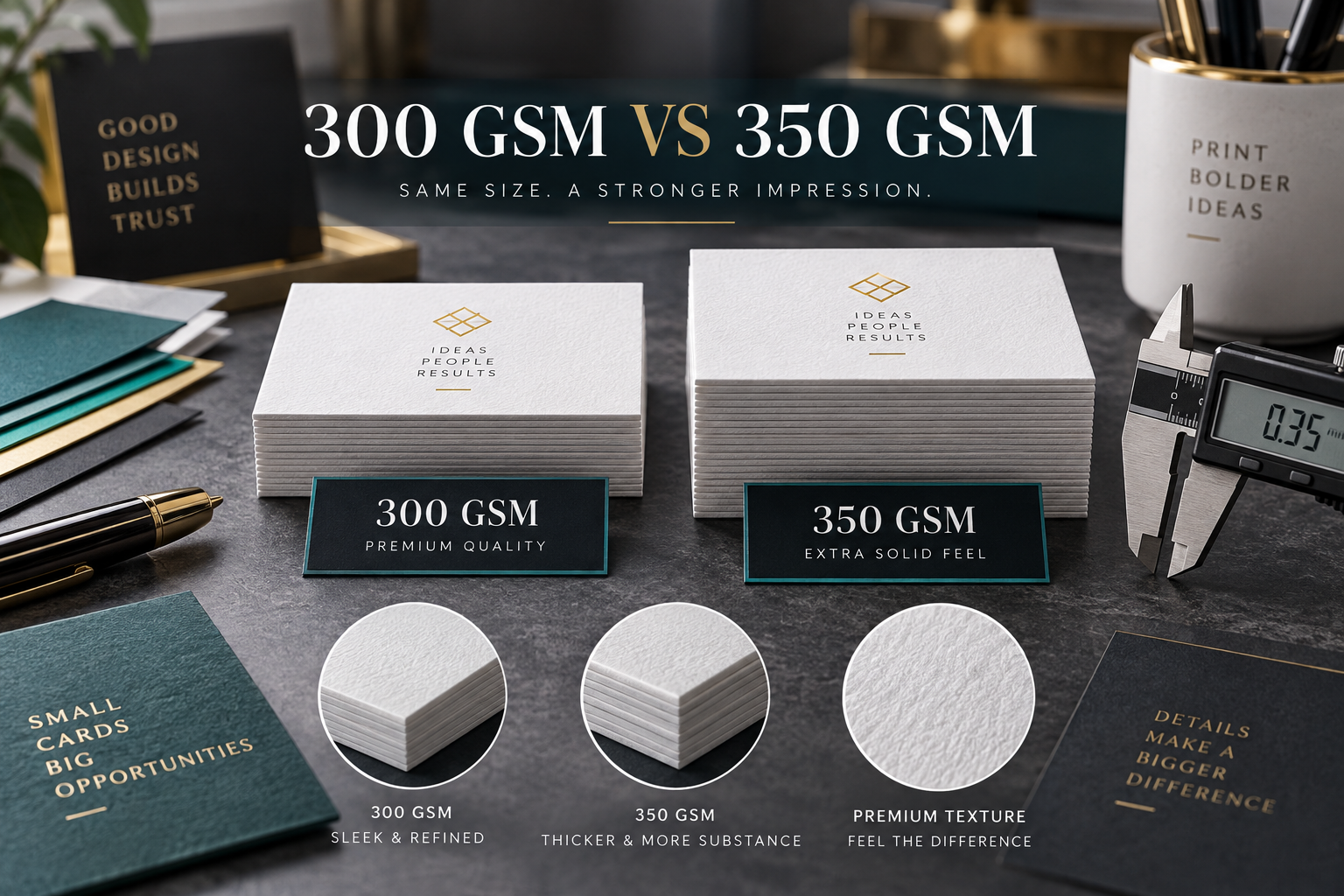 Business Card Printing: 300 GSM vs 350 GSM - Which Is Better? - business card GSM