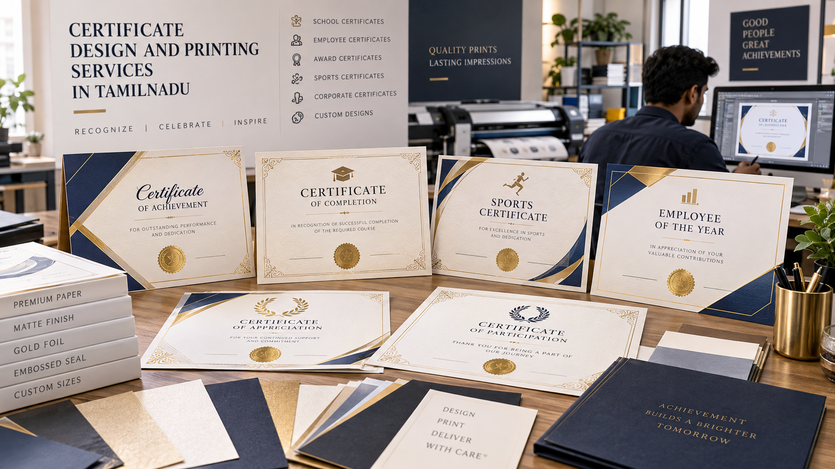 Certificate Design and Printing Services in Tamilnadu