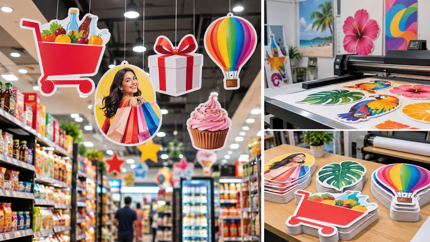 Custom shape dangler printing for retail promotions and store displays in Chennai