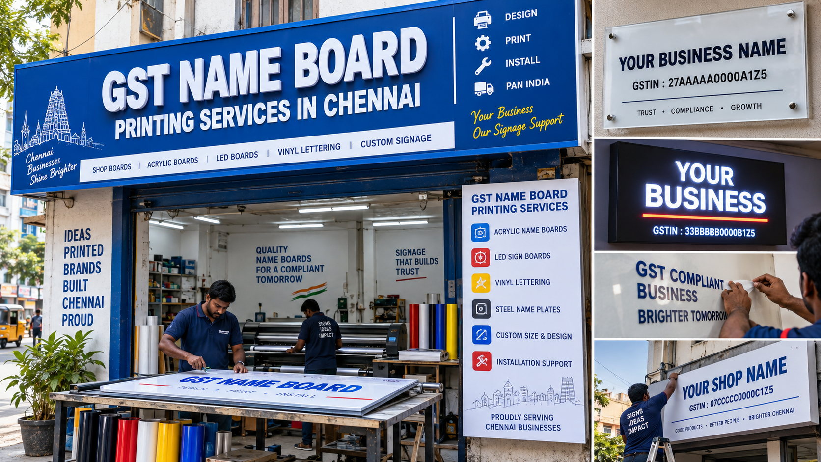 GST Name Board Printing Services in Chennai