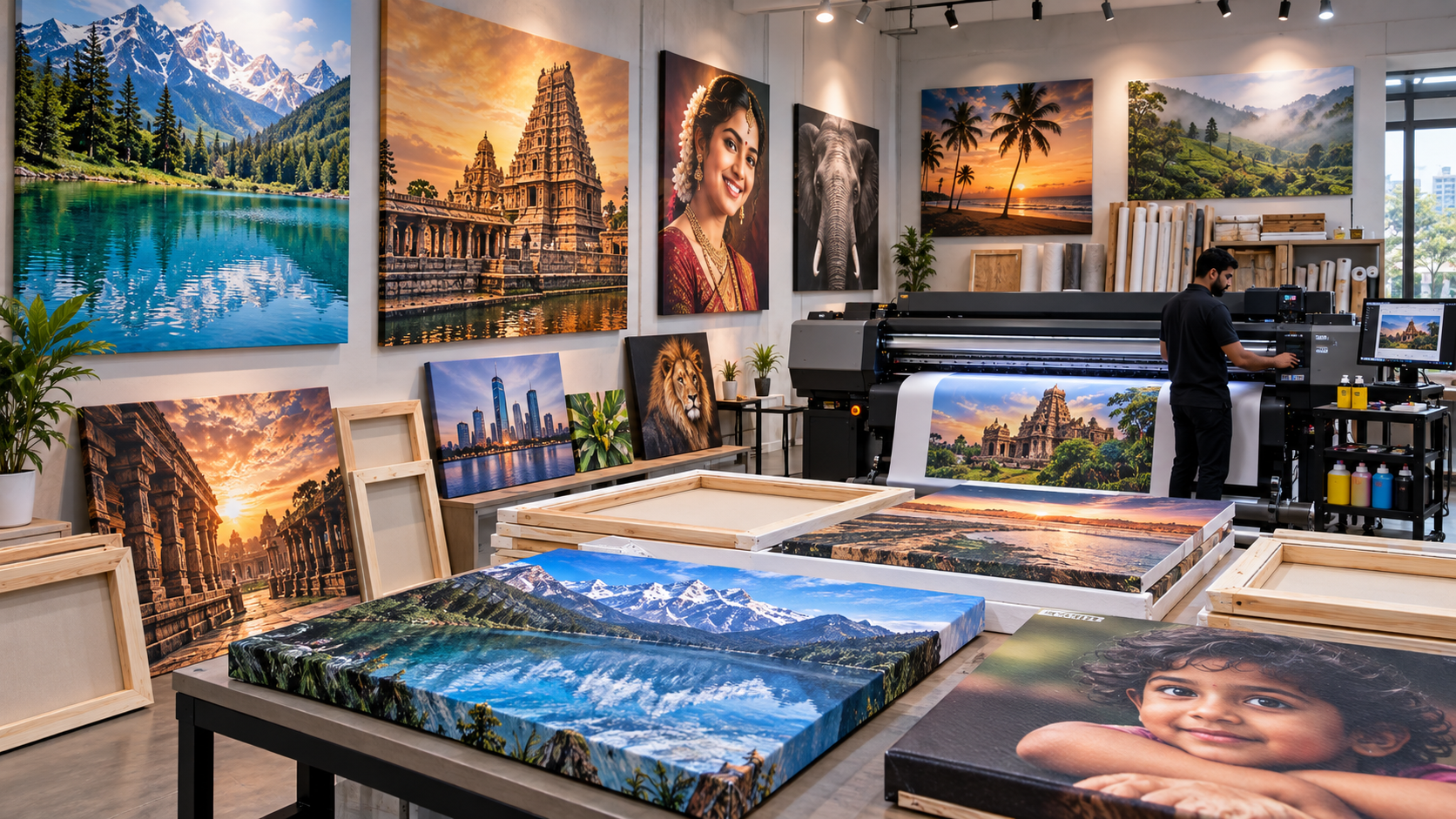 High definition canvas printing provider in Tamilnadu with gallery quality wall art and framed canvas prints