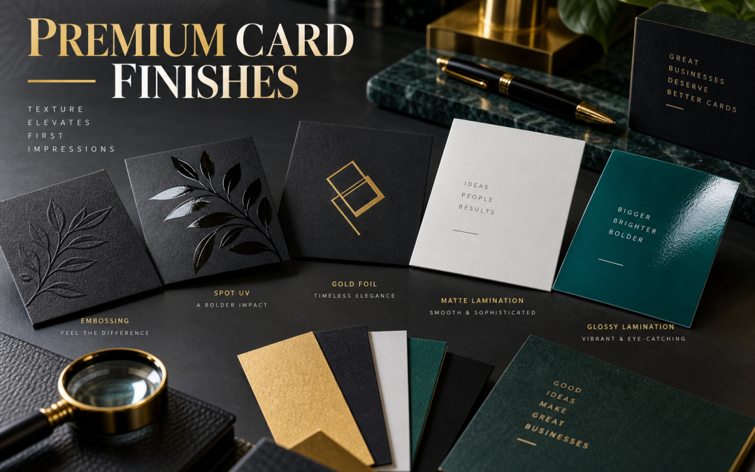 Premium Business Card Finishes: Spot UV, Foiling, Embossing & Lamination
