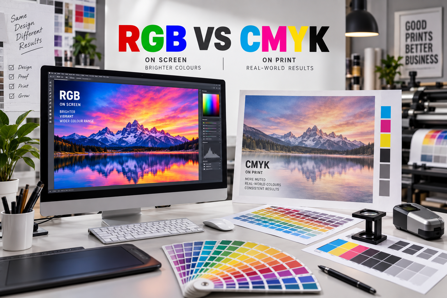 RGB vs CMYK: Why Your Printed Colours Look Different from Your Screen - RGB vs CMYK printing
