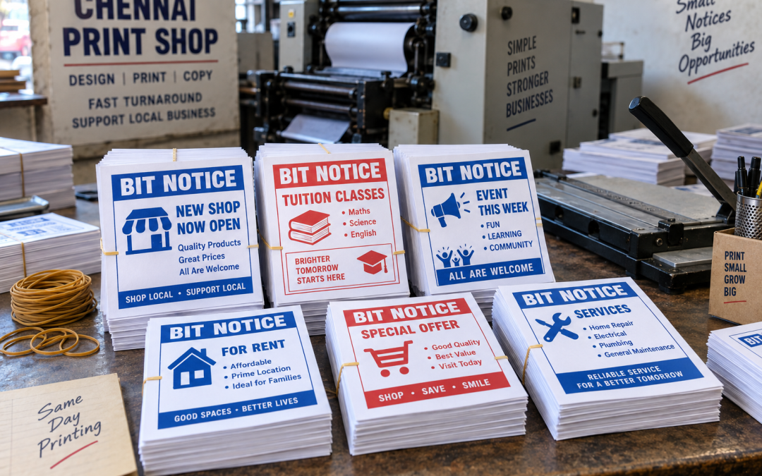 Single Color Bit Notice Printing in Chennai