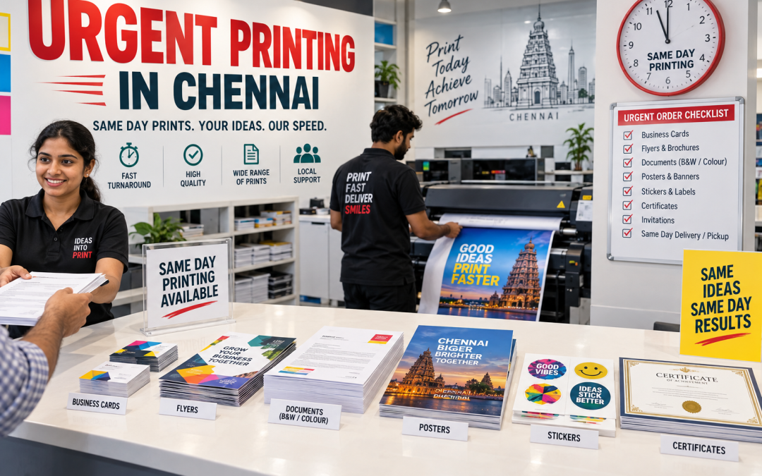Urgent Printing in Chennai: What Can Be Printed Same Day?