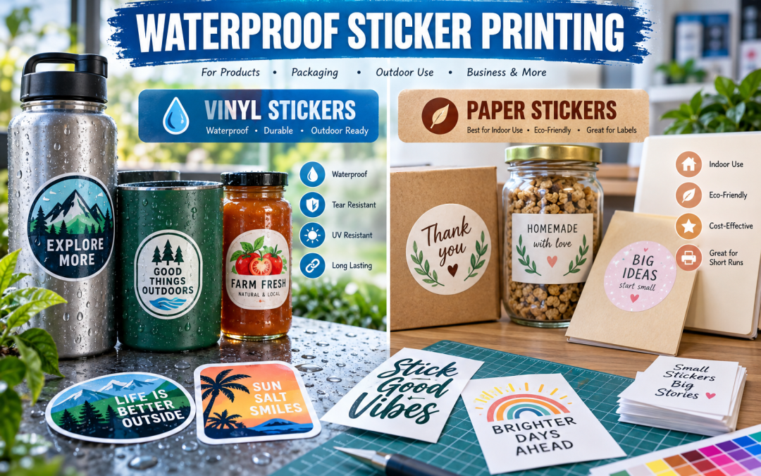 Waterproof Sticker Printing: Vinyl vs Paper Stickers Explained